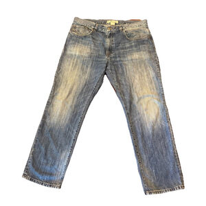 Lacoste Jeans Men 40x30 Blue Regular Fit Straight Leg Light Wash Cotton Denim